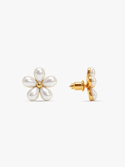 IXIA by GIVA Pearlfect Gold Plated Studs
