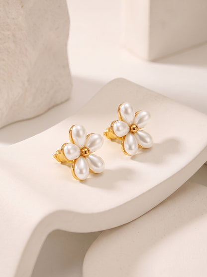 IXIA by GIVA Pearlfect Gold Plated Studs