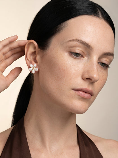 IXIA by GIVA Pearlfect Gold Plated Studs