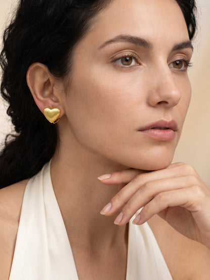 IXIA by GIVA Astro Love Gold Plated Earrings