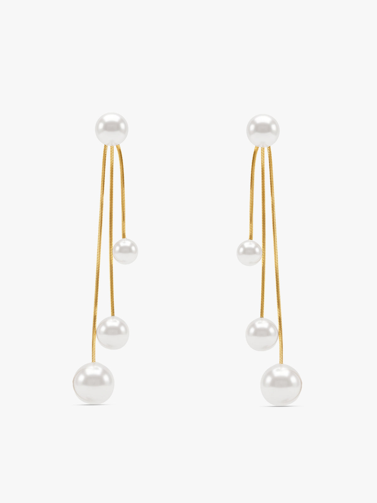 IXIA by GIVA Dancing Pearl Gold Plated Danglers