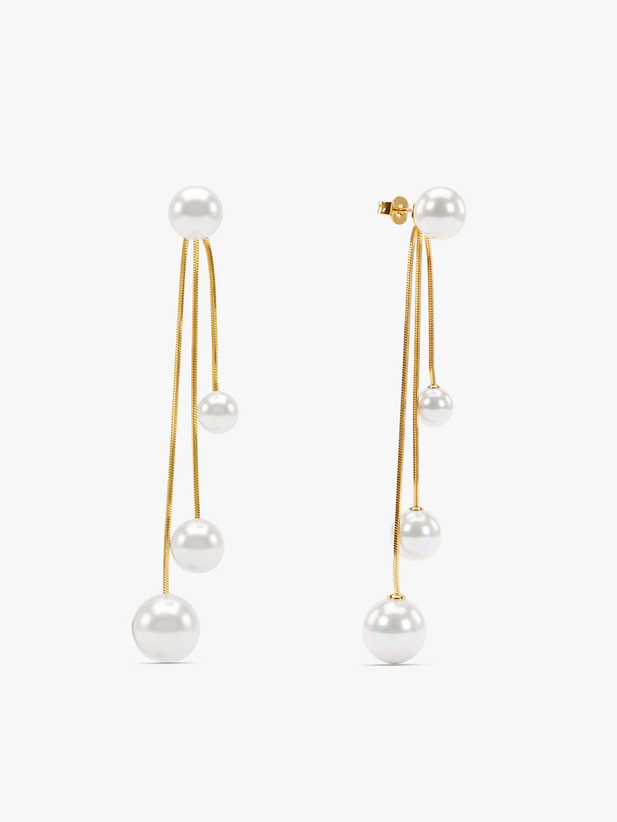 IXIA by GIVA Dancing Pearl Gold Plated Danglers