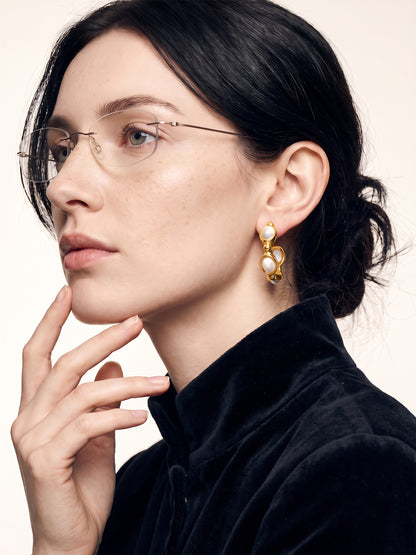 IXIA by GIVA Office Crush Gold Plated Earrings