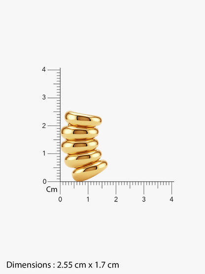 IXIA by GIVA Vanity Fair Gold Plated Earrings