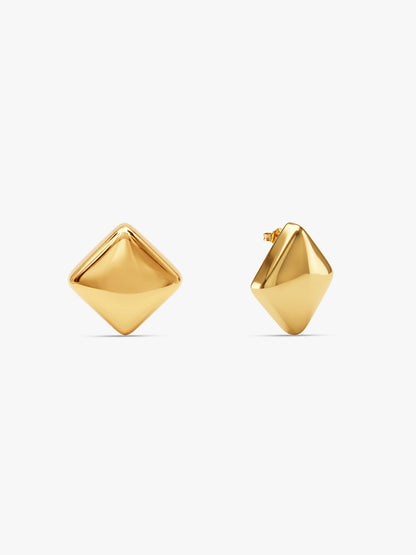 IXIA by GIVA Timeless Cube Gold Plated Studs