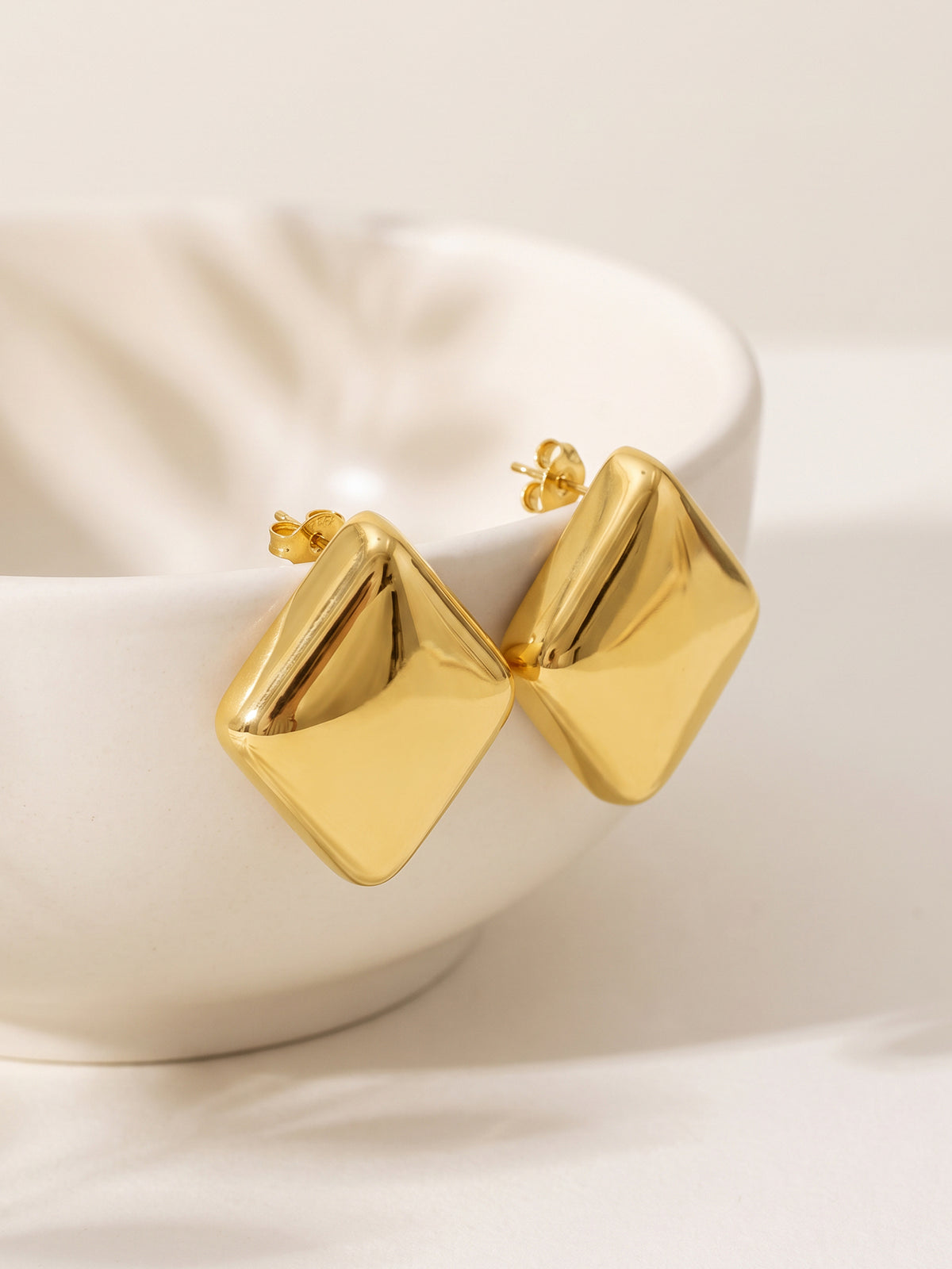 IXIA by GIVA Timeless Cube Gold Plated Studs