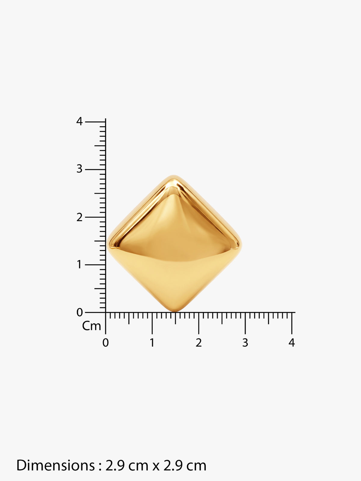 IXIA by GIVA Timeless Cube Gold Plated Studs