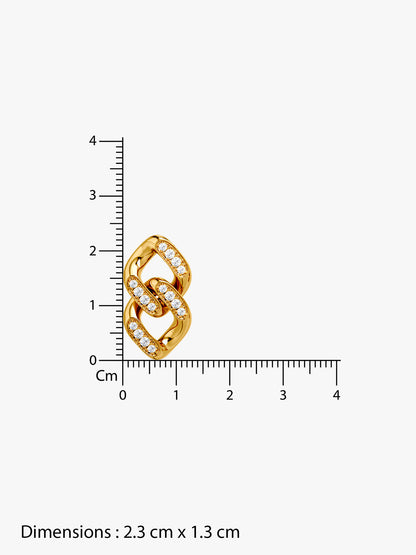 Drip Links Gold Plated Earrings