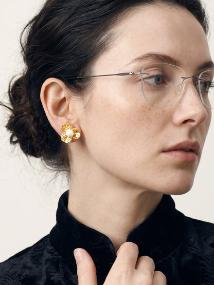 IXIA by GIVA Pearlbody Gold Plated Earrings