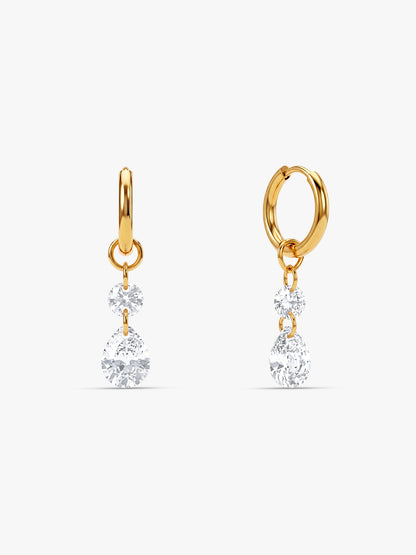 IXIA by GIVA Pretty Shine Gold Plated Drop Earrings