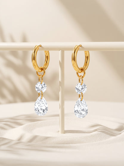 IXIA by GIVA Pretty Shine Gold Plated Drop Earrings