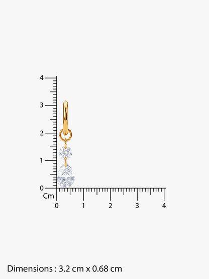 IXIA by GIVA Pretty Shine Gold Plated Drop Earrings