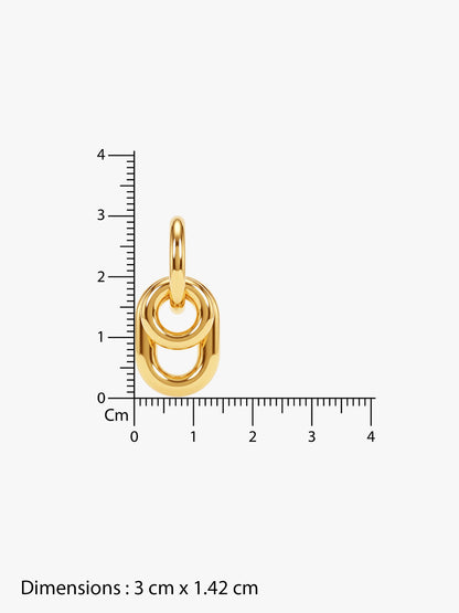 IXIA by GIVA Classic Interlock Gold Plated Earrings
