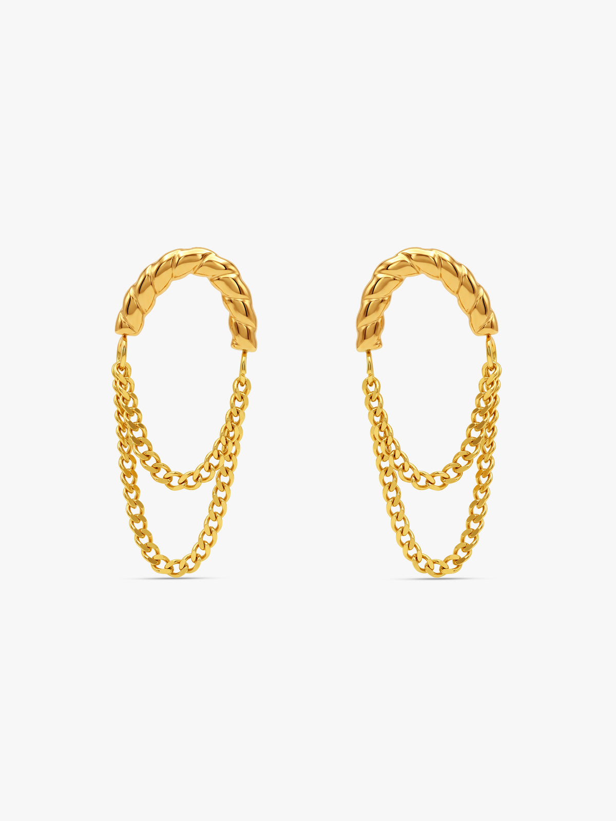 IXIA by GIVA Layered Style Gold Plated Earrings