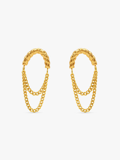 IXIA by GIVA Layered Style Gold Plated Earrings