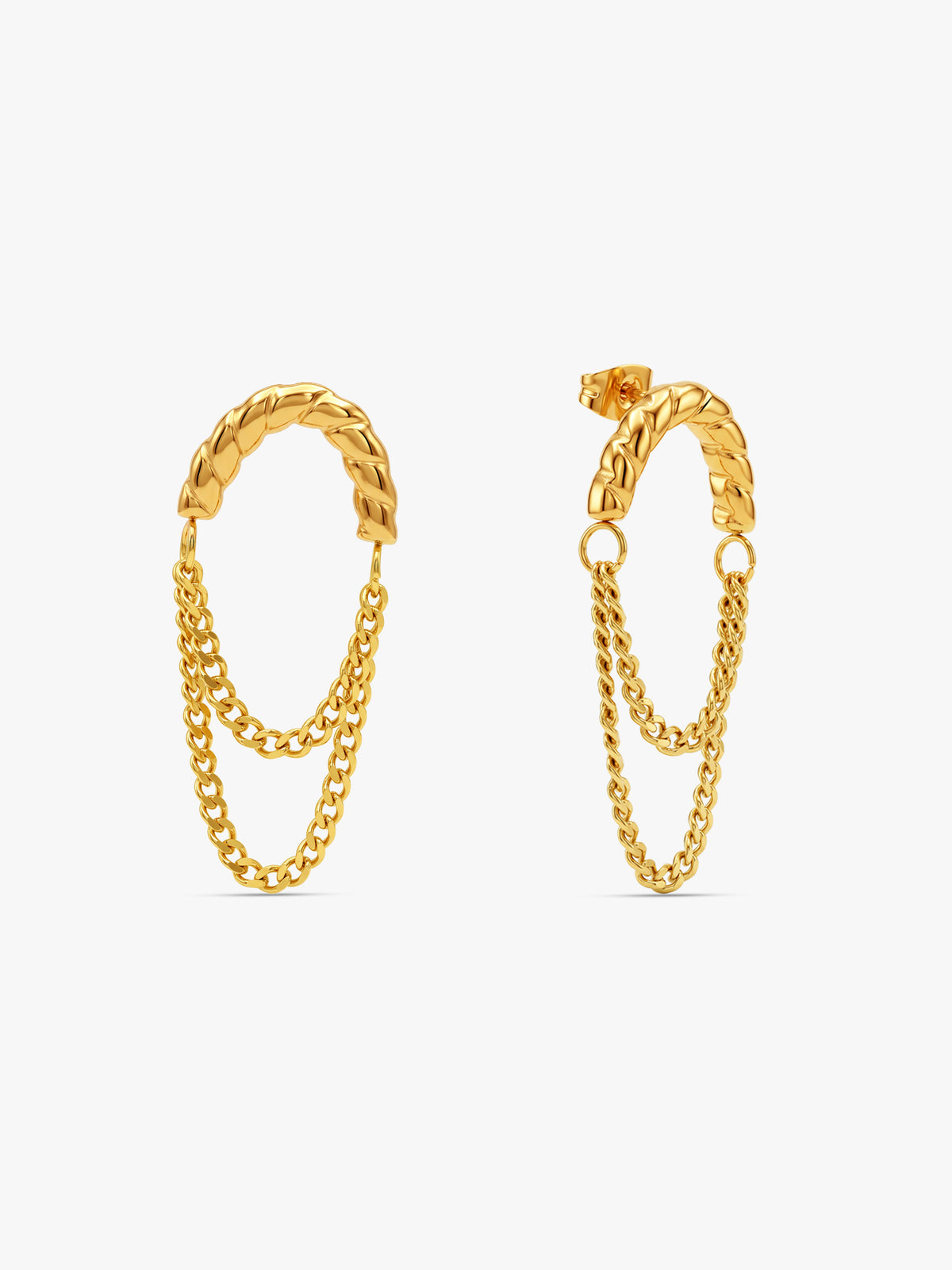 IXIA by GIVA Layered Style Gold Plated Earrings