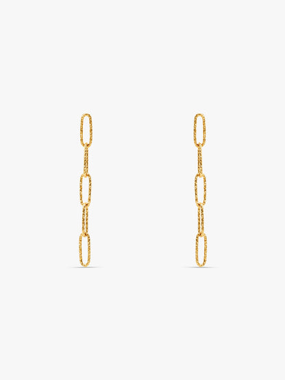 IXIA by GIVA Stylish Paperclip Gold Plated Danglers