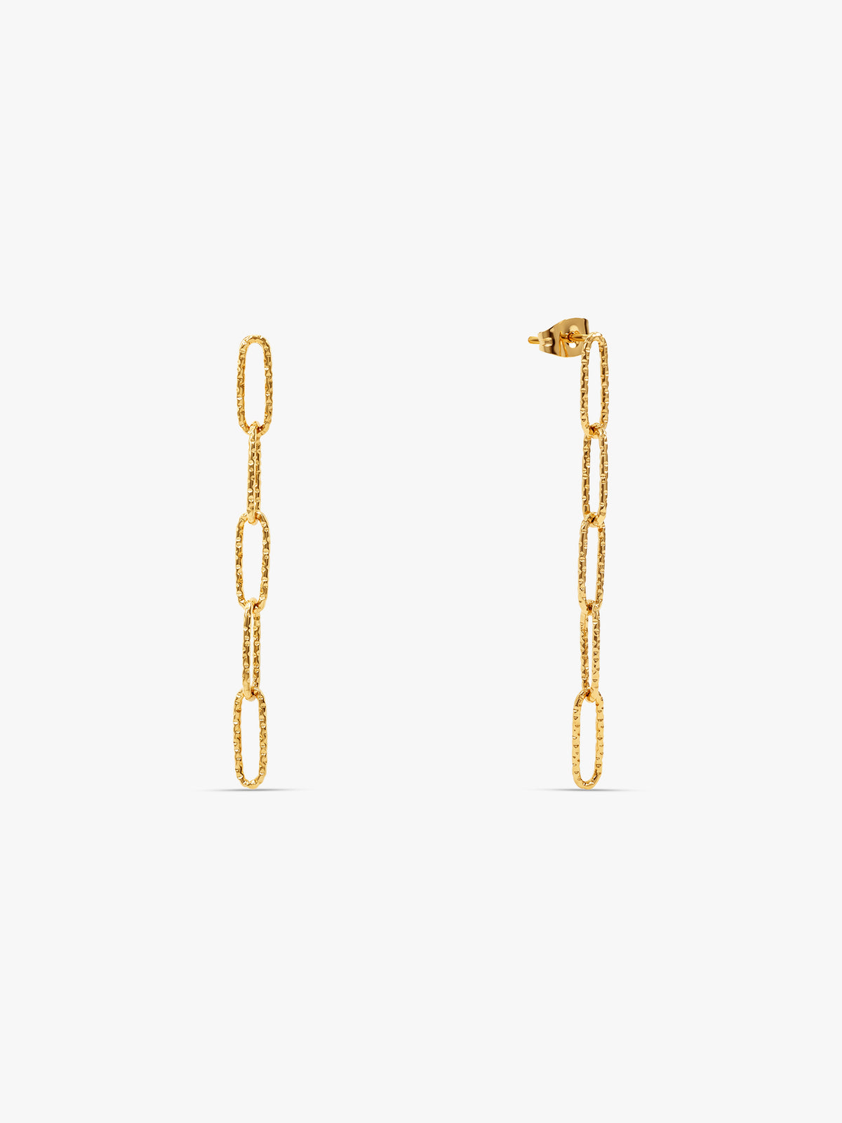IXIA by GIVA Stylish Paperclip Gold Plated Danglers