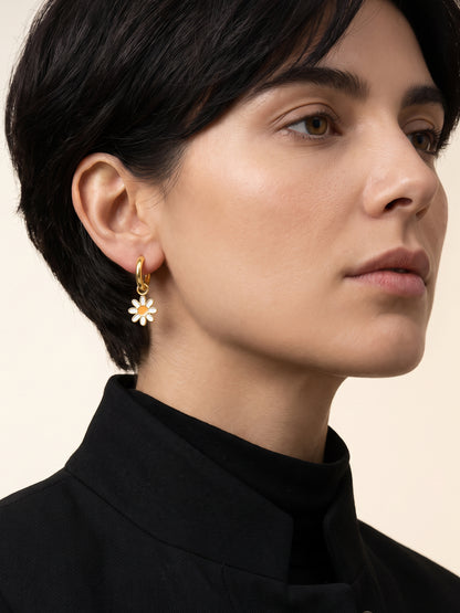 IXIA by GIVA Daily Daisy Gold Plated Hoops
