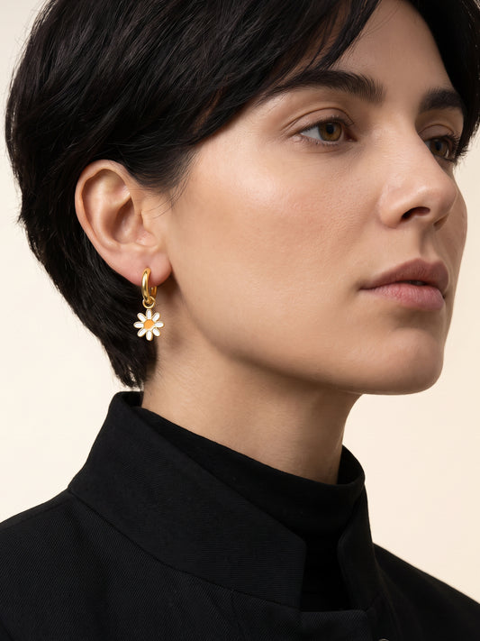 IXIA by GIVA Daily Daisy Gold Plated Hoops