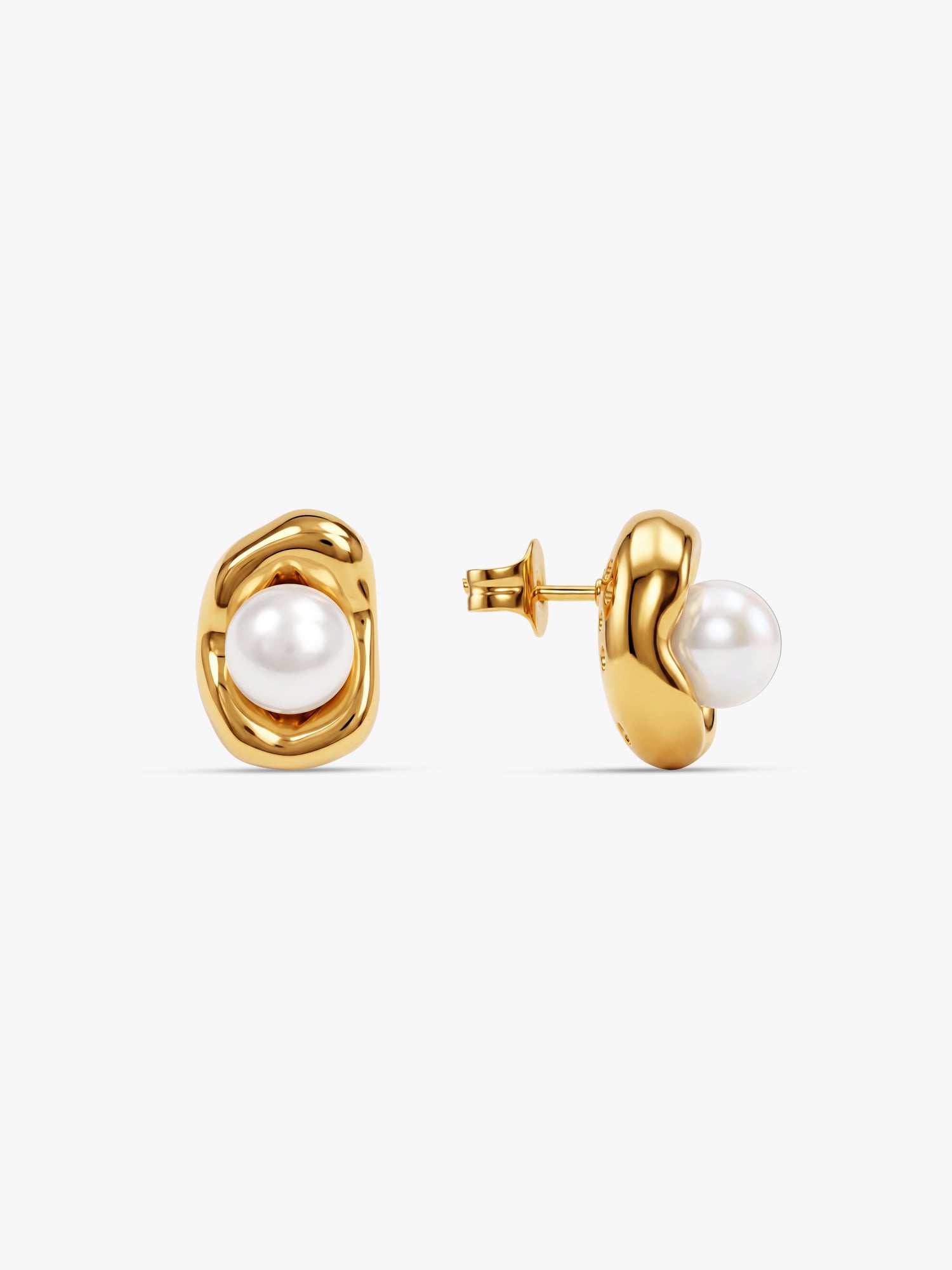 IXIA by GIVA Pearl Whisper Gold Plated Earrings
