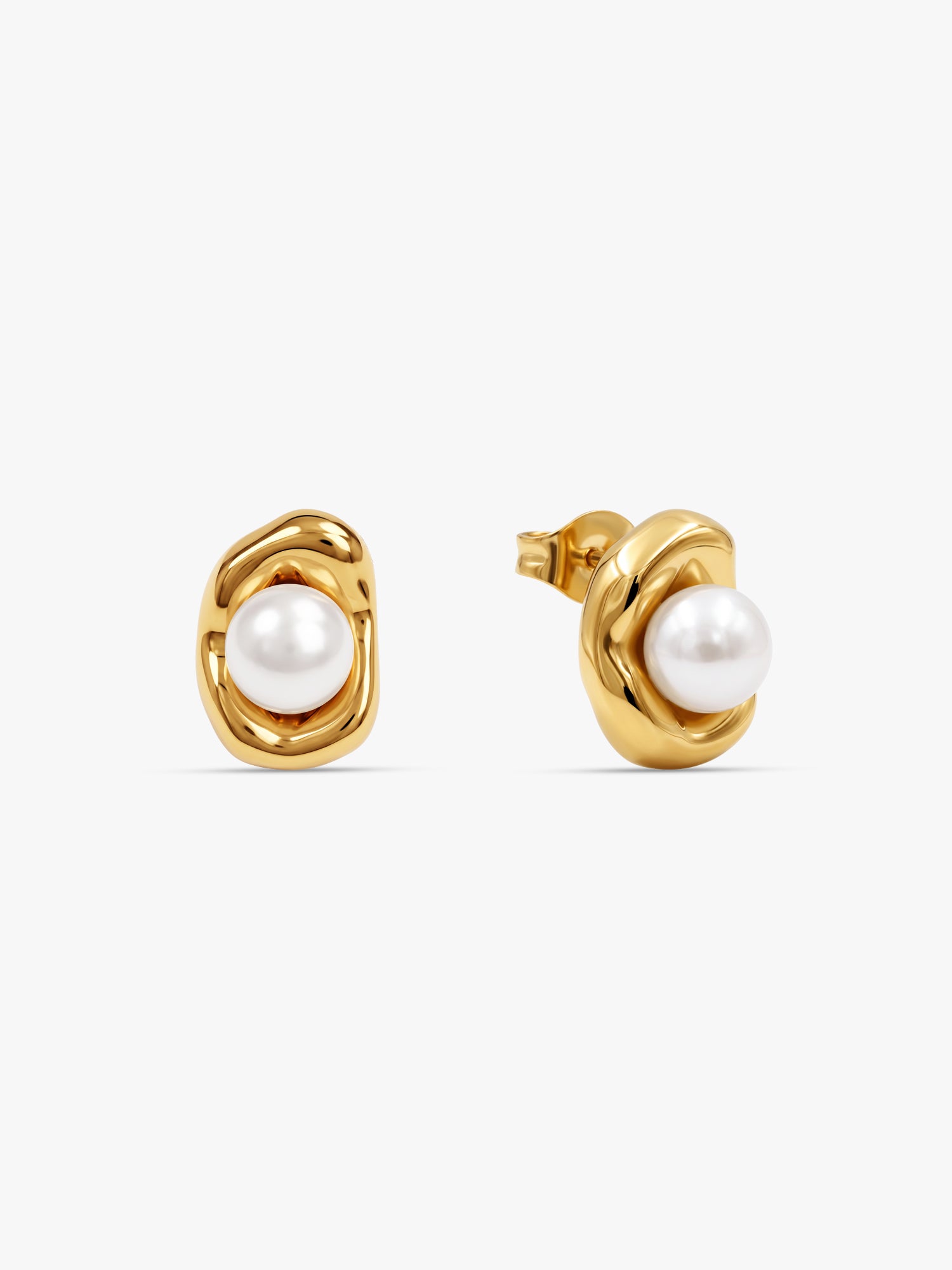 IXIA by GIVA Pearl Whisper Gold Plated Earrings