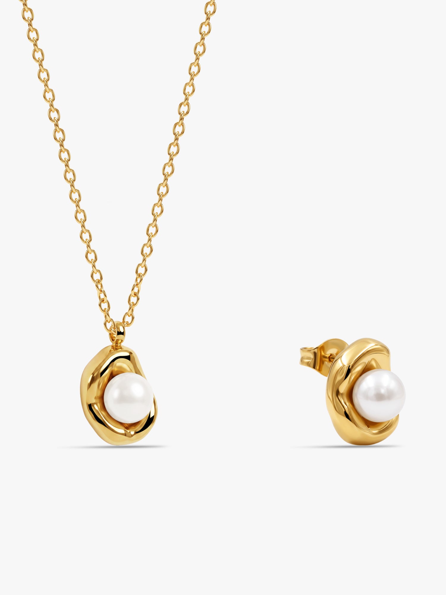 IXIA by GIVA Pearlora Gold Plated Set