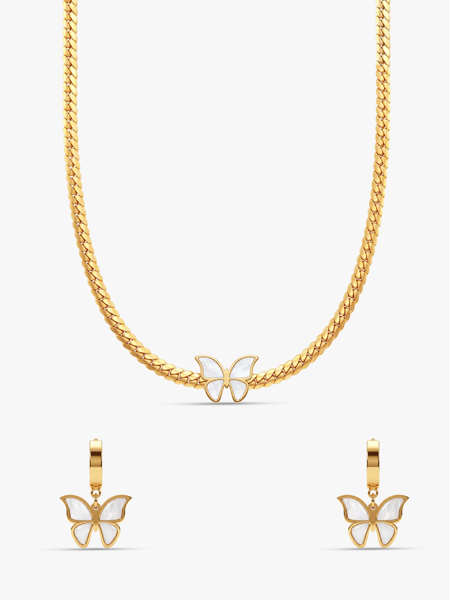 IXIA by GIVA Flutteria Gold Plated Set