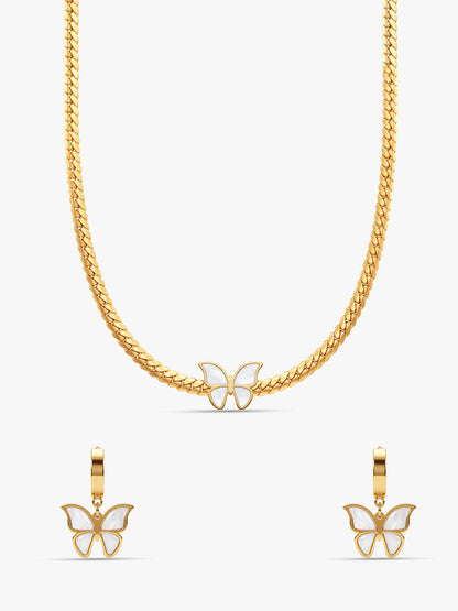 IXIA by GIVA Flutteria Gold Plated Set