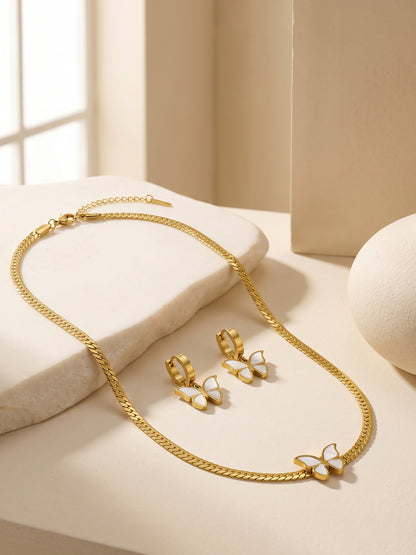 IXIA by GIVA Flutteria Gold Plated Set