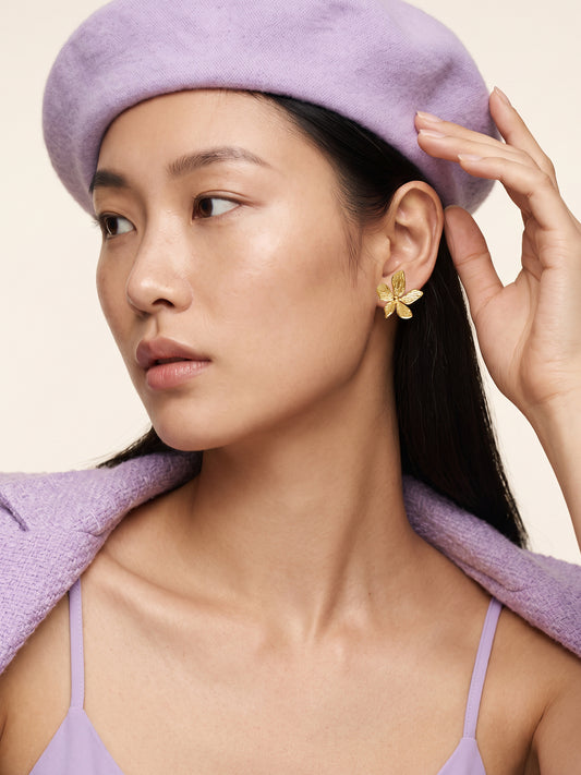 IXIA by GIVA Plant Goddess Gold Plated Earrings