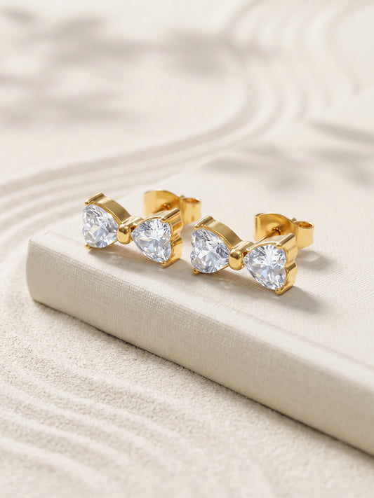 IXIA by GIVA Bowtiful Gold Plated Earrings