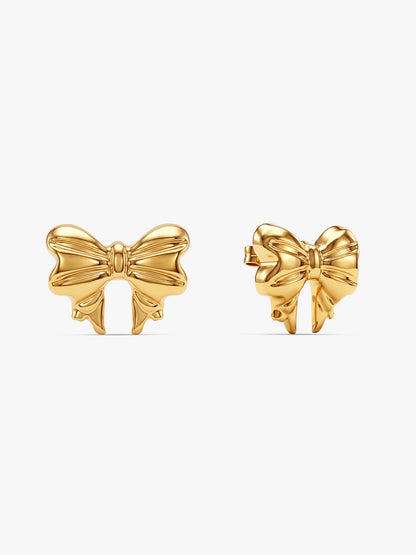 IXIA by GIVA Bow Down Gold Plated Studs