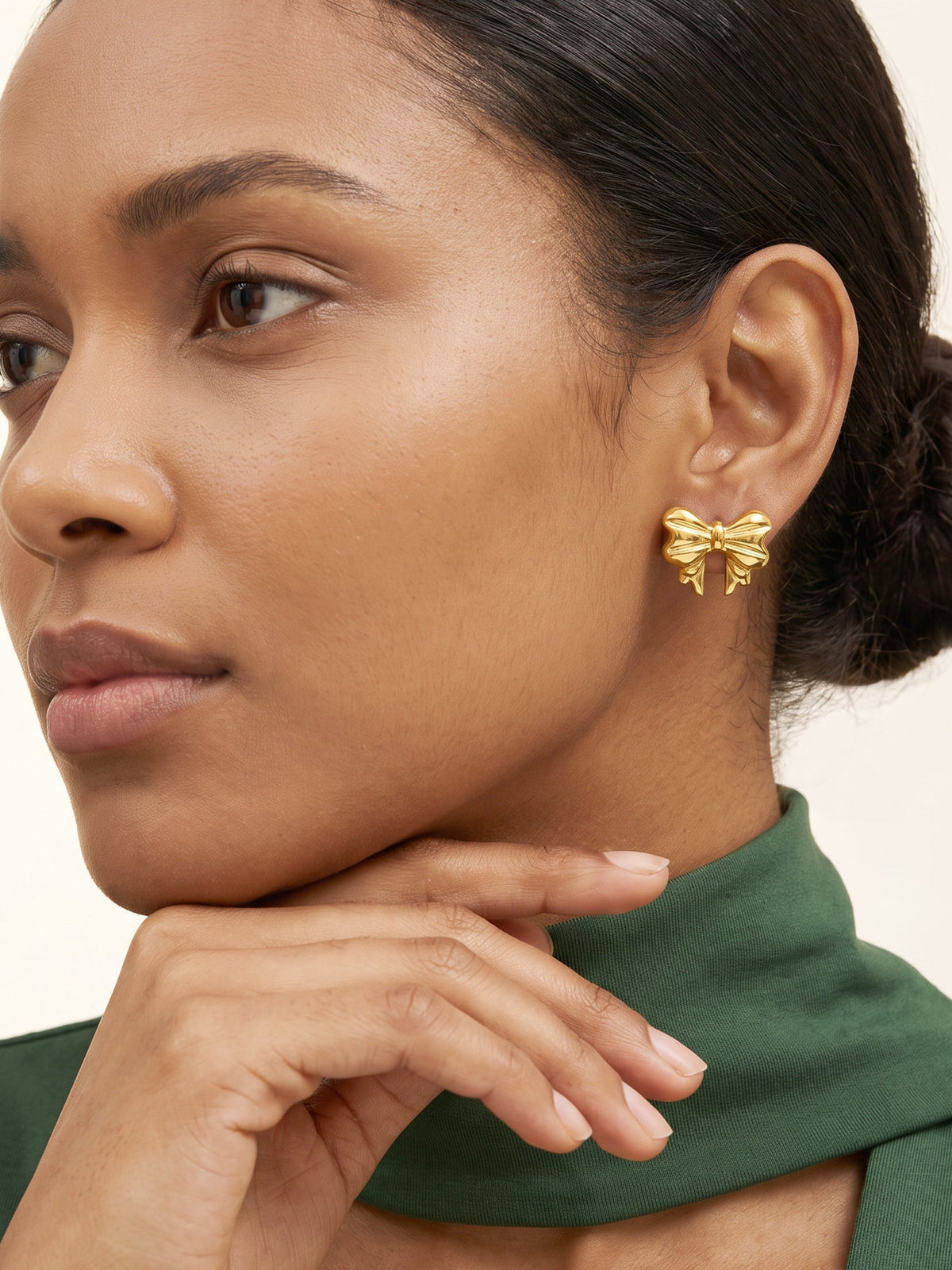 IXIA by GIVA Bow Down Gold Plated Studs