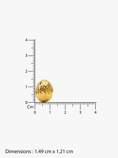 Shell Core Gold Plated J Stud Earrings