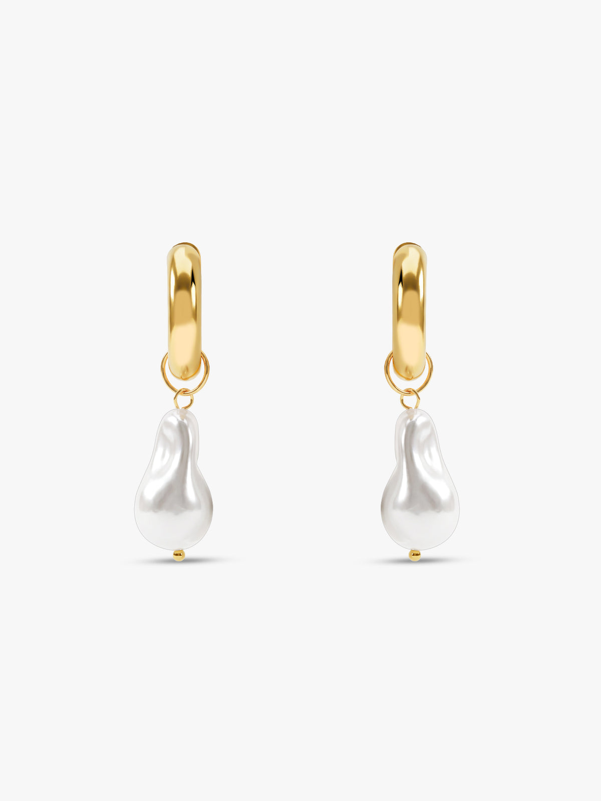 IXIA by GIVA Pearlfect Pair Gold Plated Drop Earrings