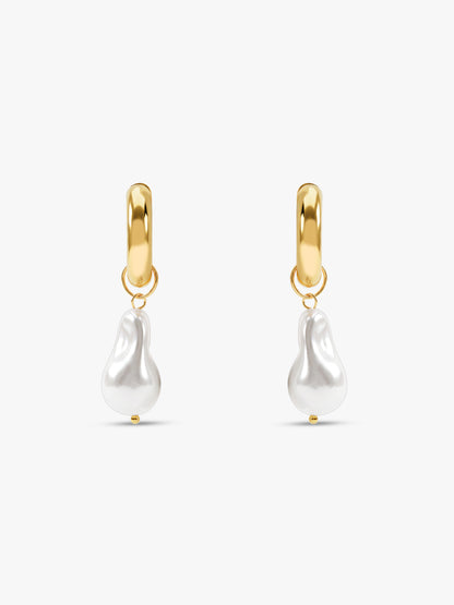 IXIA by GIVA Pearlfect Pair Gold Plated Drop Earrings