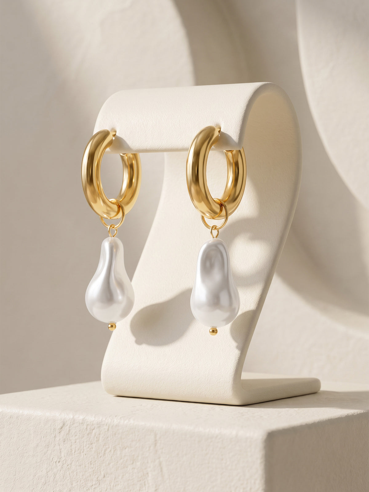 IXIA by GIVA Pearlfect Pair Gold Plated Drop Earrings