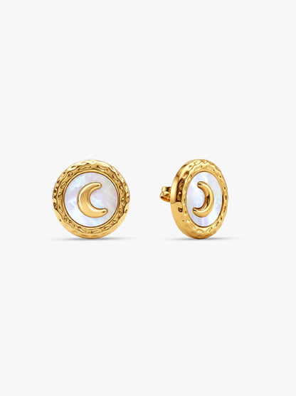 IXIA by GIVA Moon Lighting Gold Plated Studs
