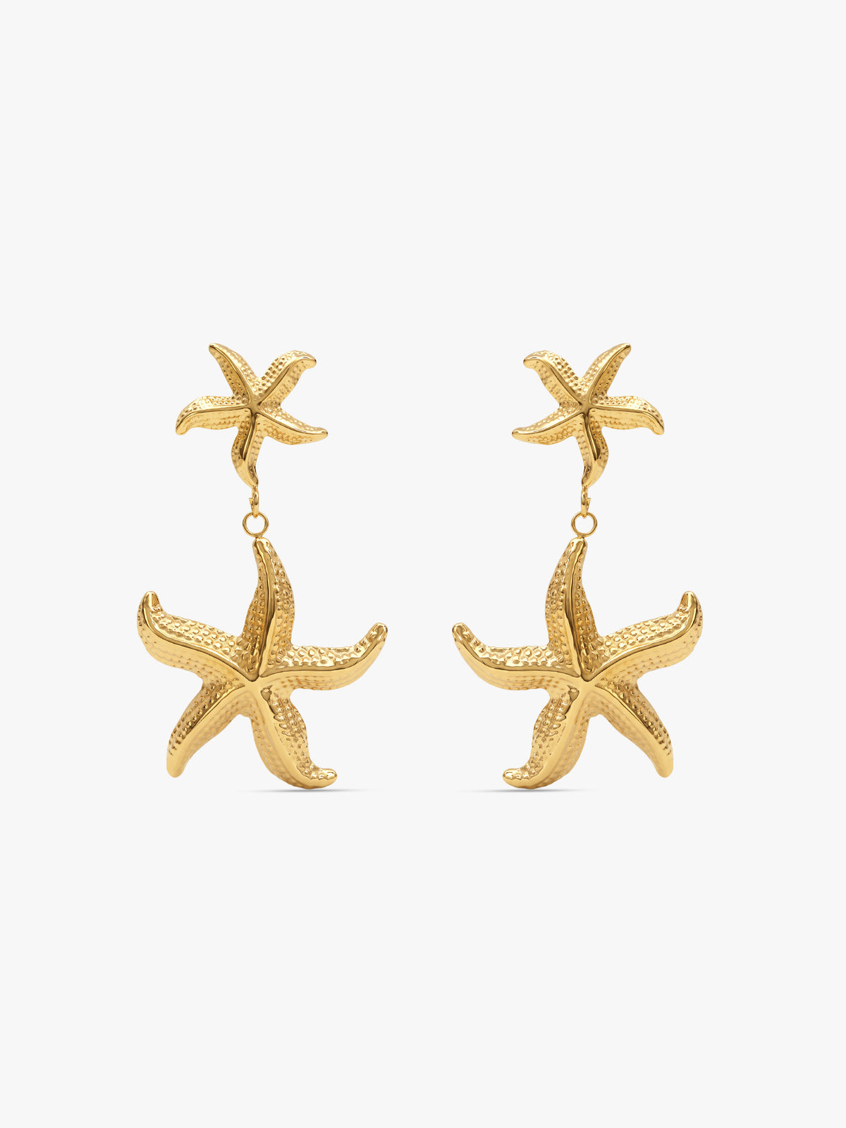 IXIA by GIVA Classic Starfish Gold Plated Drop Earrings