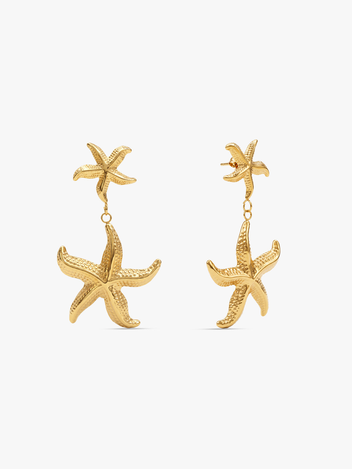 IXIA by GIVA Classic Starfish Gold Plated Drop Earrings