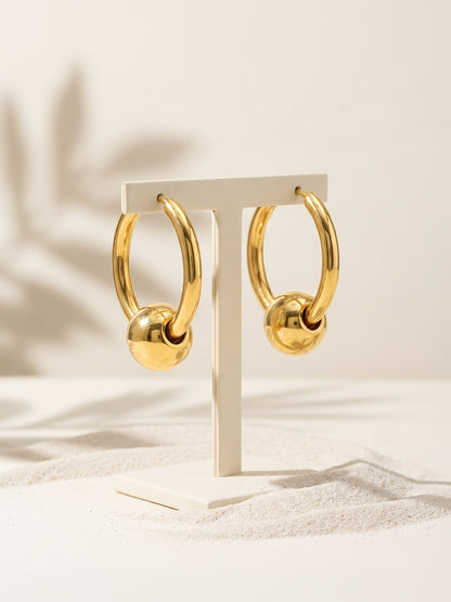 IXIA by GIVA The Bold Type Gold Plated Hoops