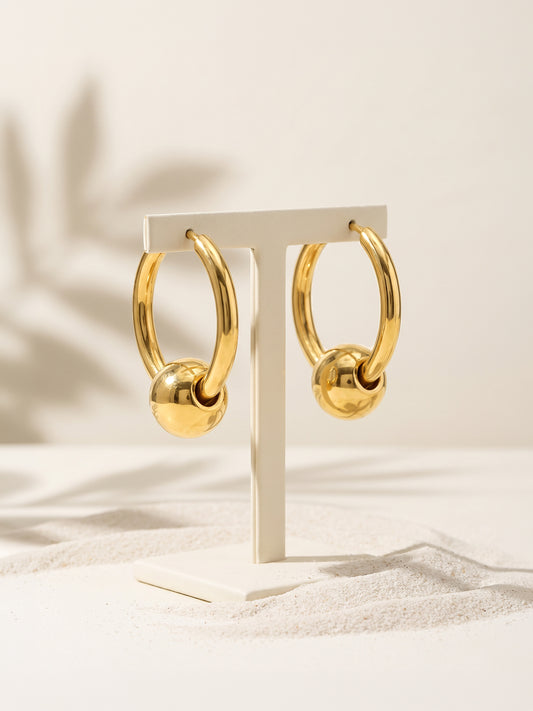 IXIA by GIVA The Bold Type Gold Plated Hoops