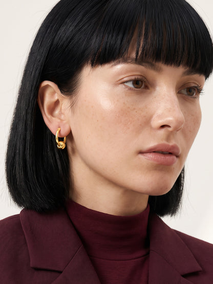 IXIA by GIVA The Bold Type Gold Plated Hoops