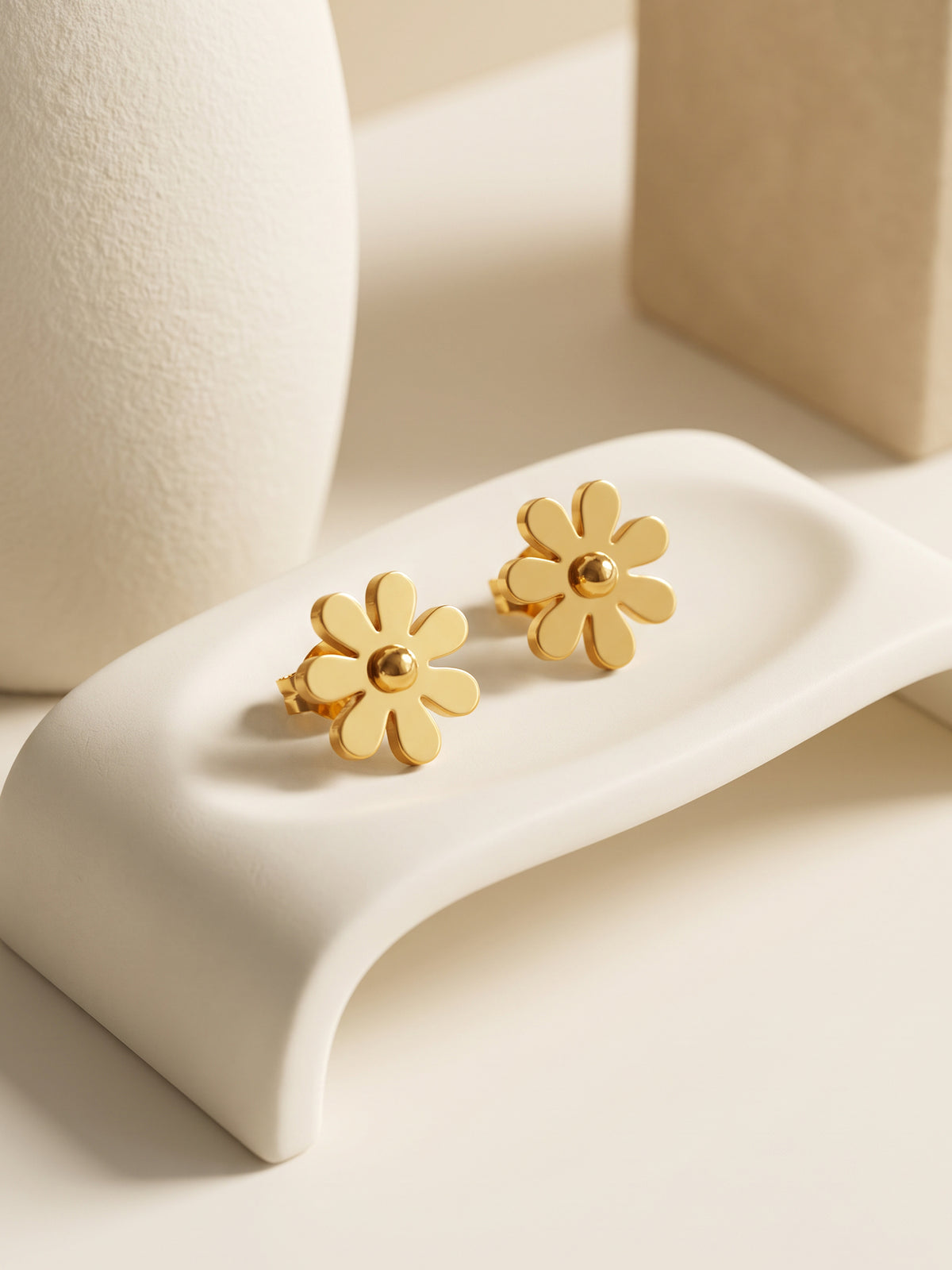 IXIA by GIVA Precious Floret Gold Plated Studs