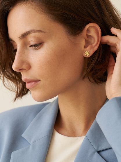 IXIA by GIVA Precious Floret Gold Plated Studs