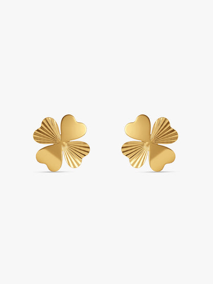 IXIA by GIVA Clover Girl Gold Plated Studs