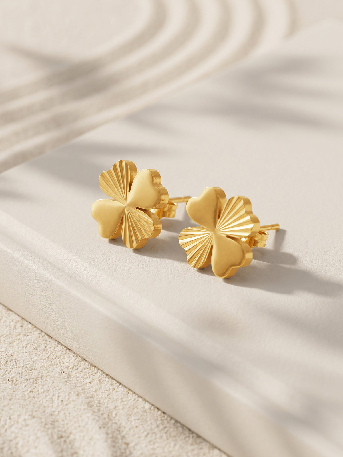 IXIA by GIVA Clover Girl Gold Plated Studs