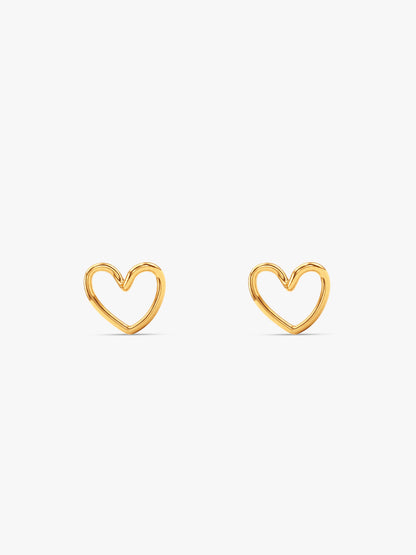 IXIA by GIVA Tilted Love Gold Plated Earrings