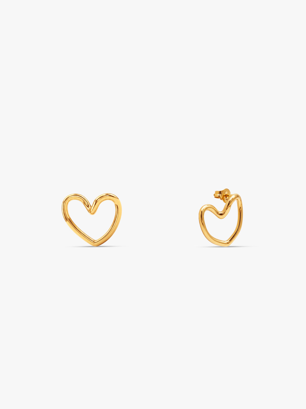 IXIA by GIVA Tilted Love Gold Plated Earrings